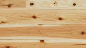 国産針葉樹の伊予杉（スギ）フローリングと羽目板は、オイル塗装やウレタン塗装が施せる床暖房対応無垢床材です。