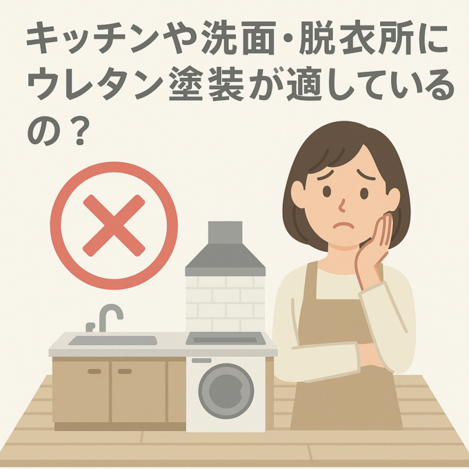 キッチンや洗面・脱衣所にはウレタン塗装が適しているの？