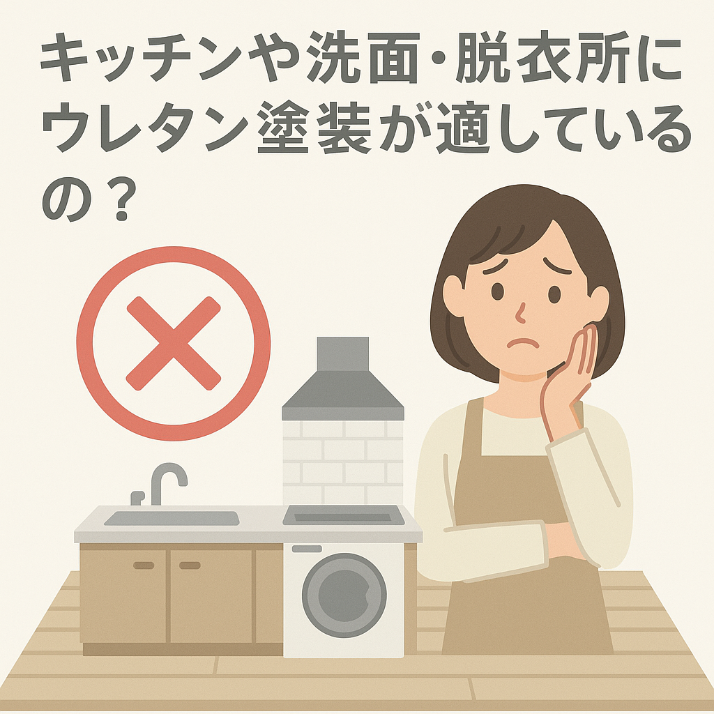 キッチンや洗面・脱衣所にはウレタン塗装が適しているの？
