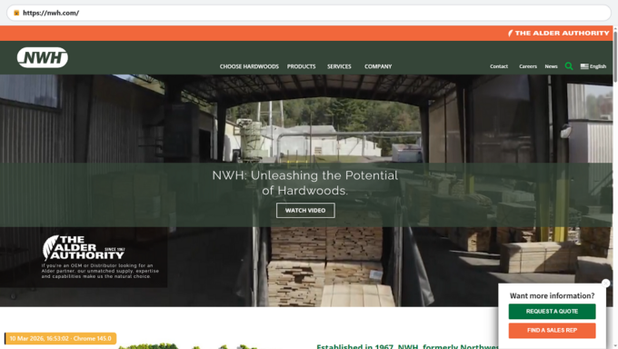 アメリカの無垢フローリング素材メーカー　NWH