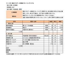 ケース②・複合フロアーを無垢フローリングにする