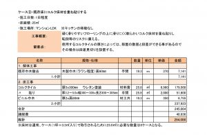 ケース③・既存床にコルク床材を重ね貼りする