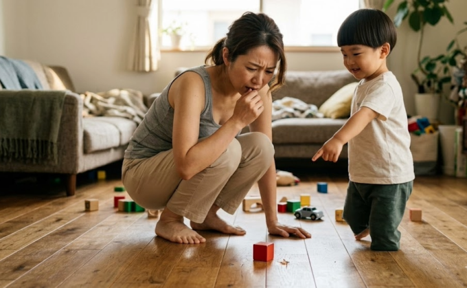無垢フローリングの凹み