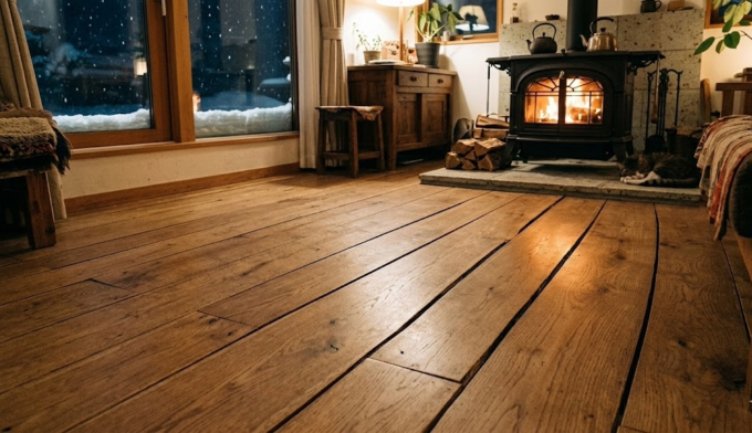 無垢フローリングの反りと隙間