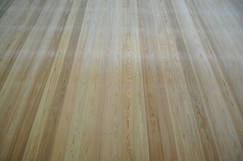 剣道場床板工事完了 (2)