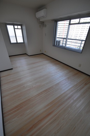 無垢フローリング diy はれるんです 桧 ひのき 施工後 賃貸マンション