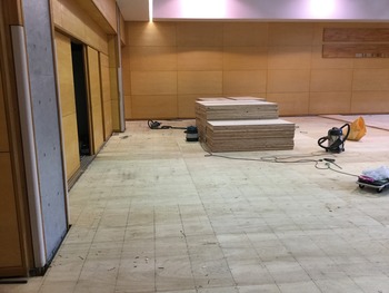 剣道場床改修工事