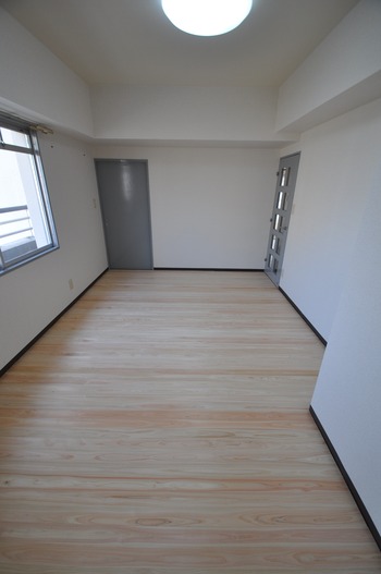 無垢フローリング diy はれるんです 桧 ひのき 施工後 賃貸マンション