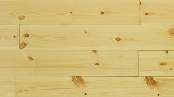 低温水式床暖房に対応する針葉樹パイン無垢フローリングと羽目板はオイル塗装仕上げ可能