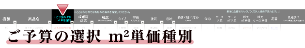 ご予算の選択（平米単価種別）