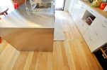 シルキー メープル フローリング キッチン施工事例（品番：SM-02） maple flooring